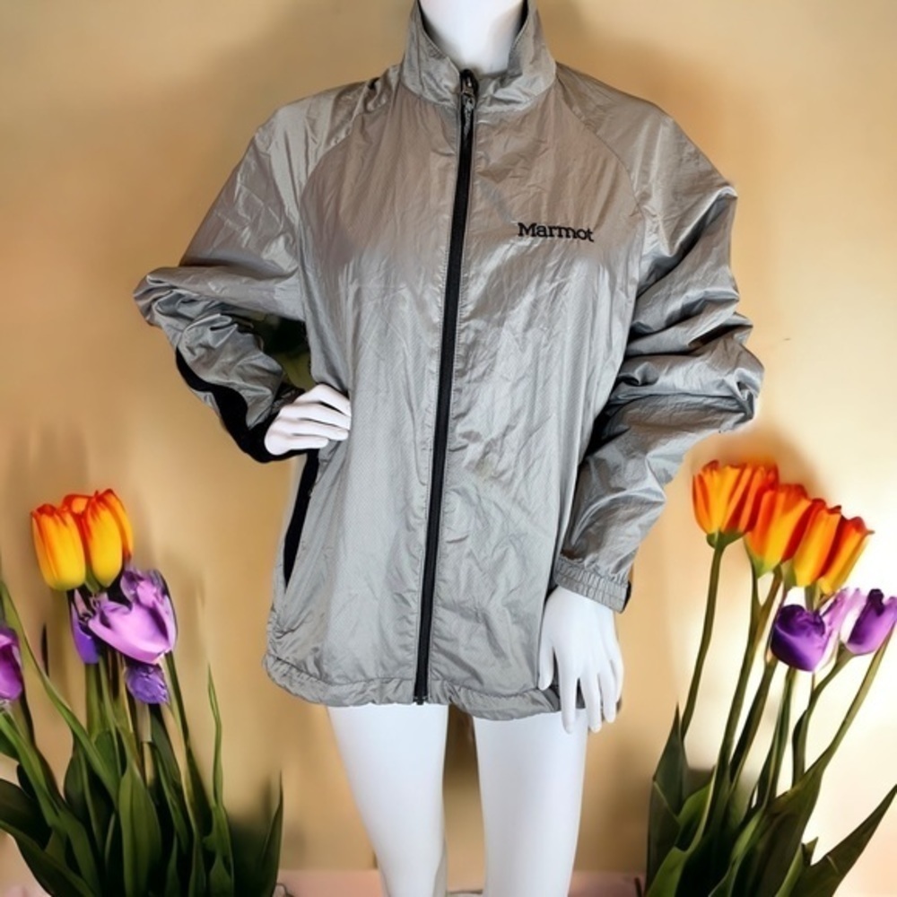 Marmot Windproof Water Resistant Packable Silver … - image 6